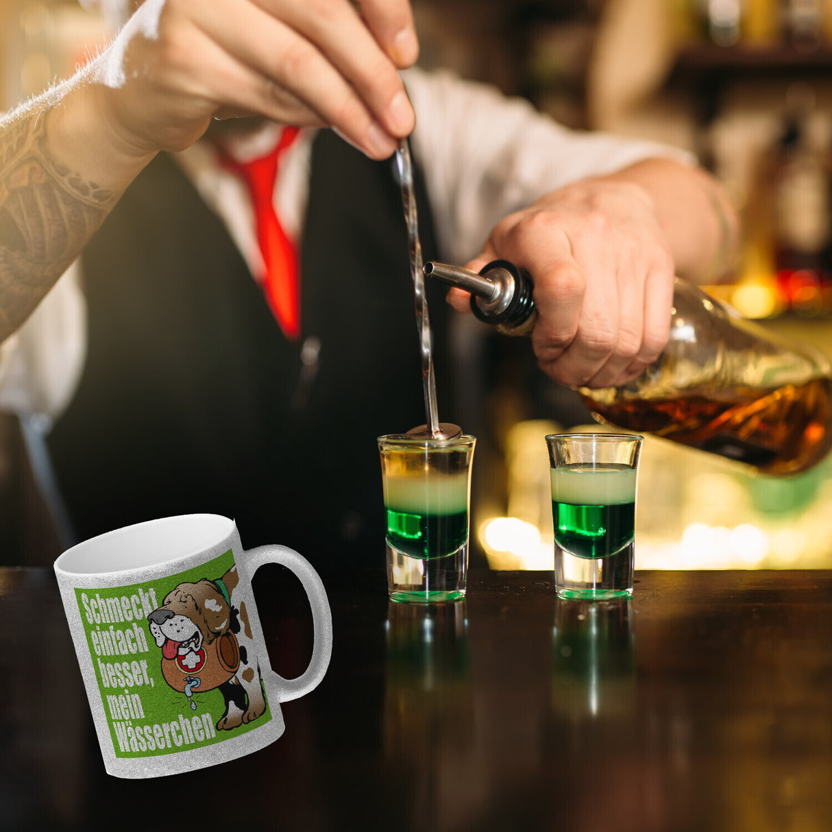 Schmeckt einfach besser mein Wässerchen Kaffeebecher