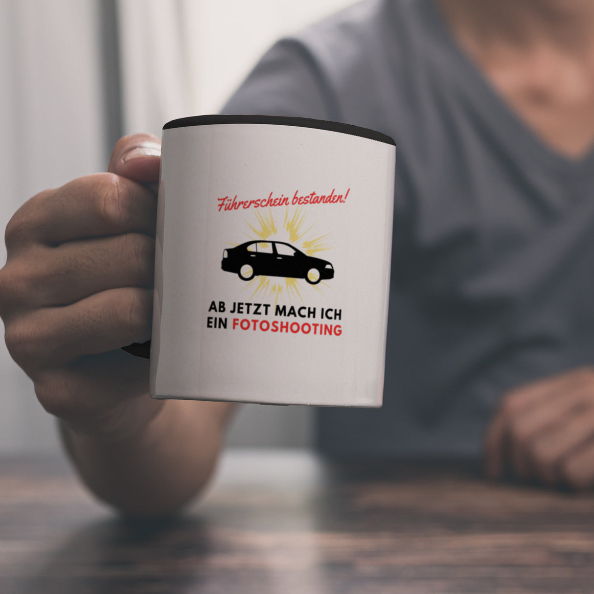 Führerschein bestanden Kaffeebecher Ab jetzt mach ich ein Fotoshooting