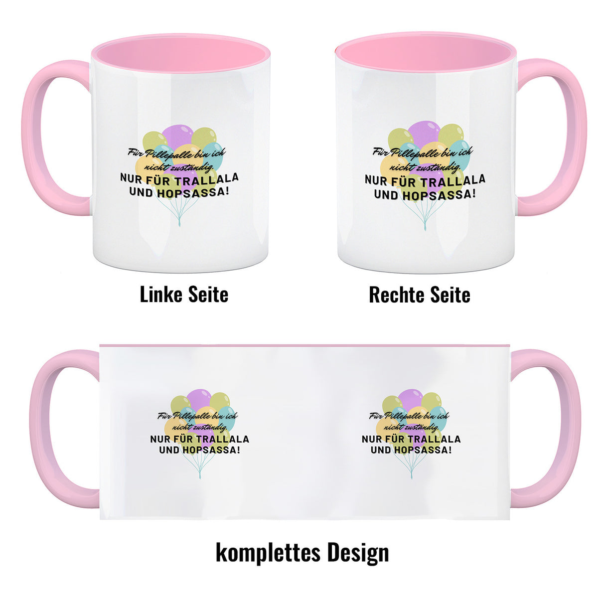 Pillepalle Kaffeebecher mit Ballons und Spruch