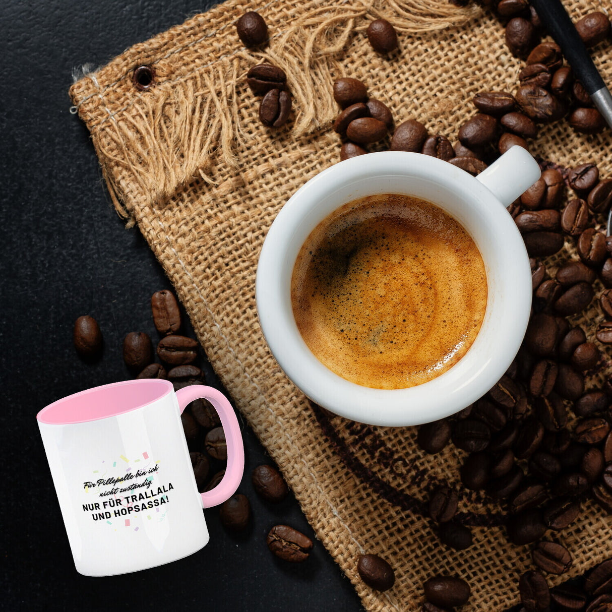 Pillepalle Kaffeebecher mit Ballons und Spruch