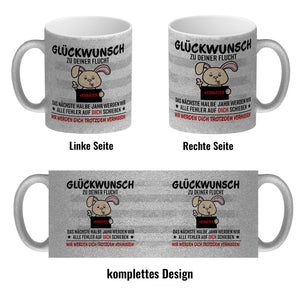 Glückwunsch zur Flucht, Verräter Mittelfinger Kaffeebecher mit Hase