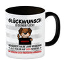 Glückwunsch zur Flucht, Verräter Mittelfinger Kaffeebecher mit Hund