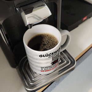 Glückwunsch zur Flucht, Verräter Mittelfinger Kaffeebecher mit Katze