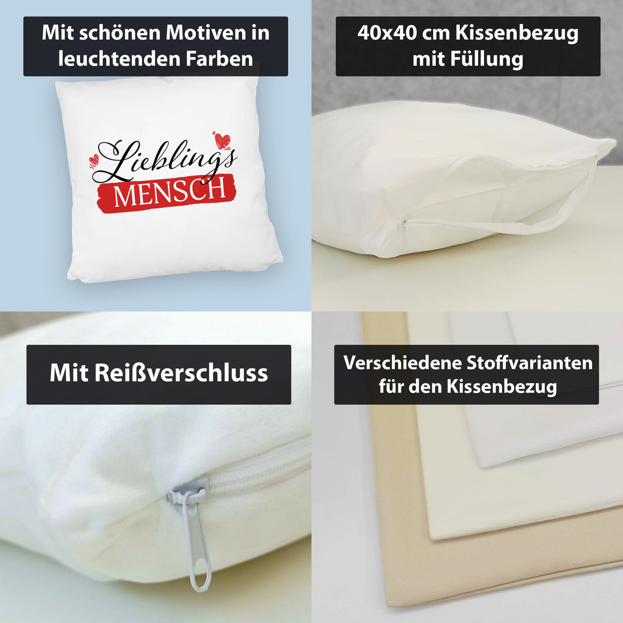 Lieblingsmensch Kissen - Für besondere Menschen in deinem Leben