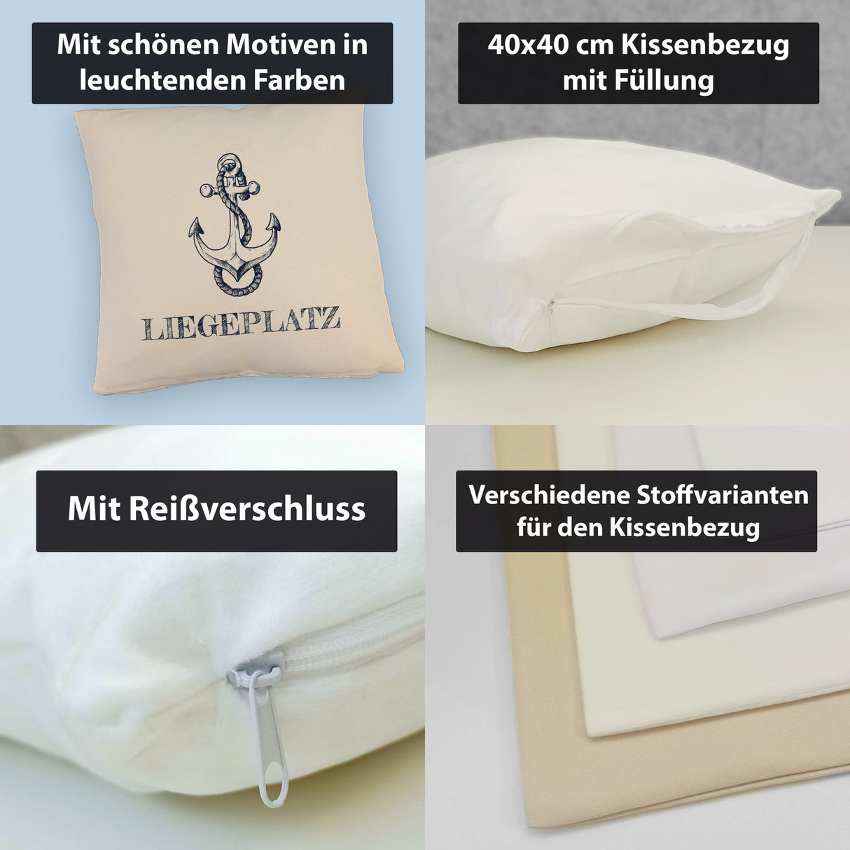 Anker Kissen - Der perfekte Liegeplatz für Matrosen Seebären und Opas