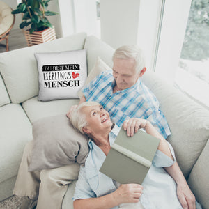 Liebe Kissen mit Spruch - Du bist mein Lieblingsmensch