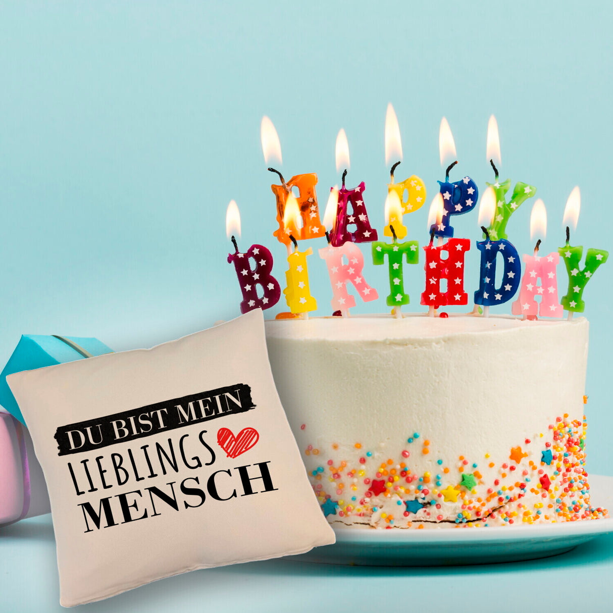 Liebe Kissen mit Spruch - Du bist mein Lieblingsmensch