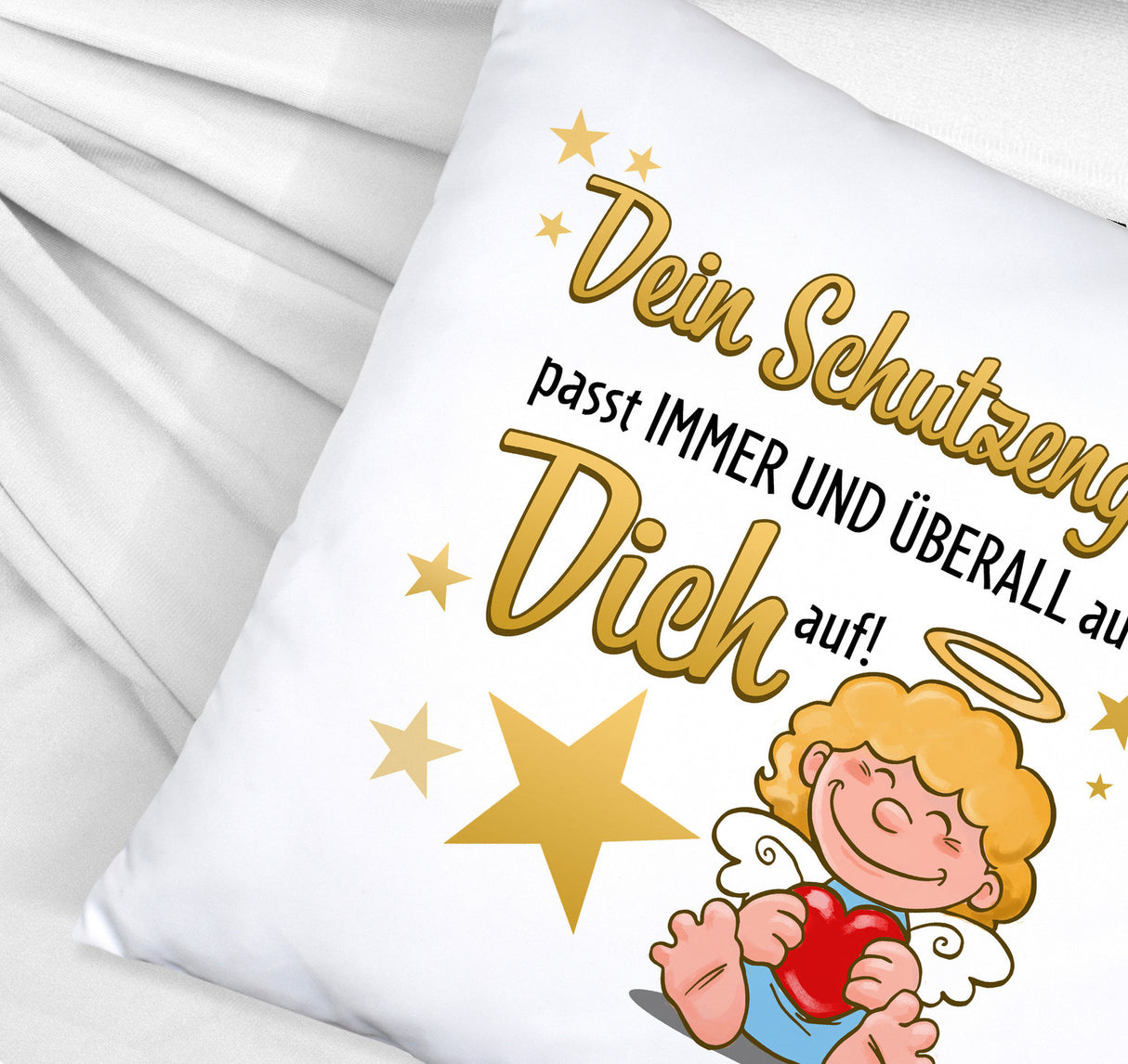 Schutzengel Kissen mit Spruch