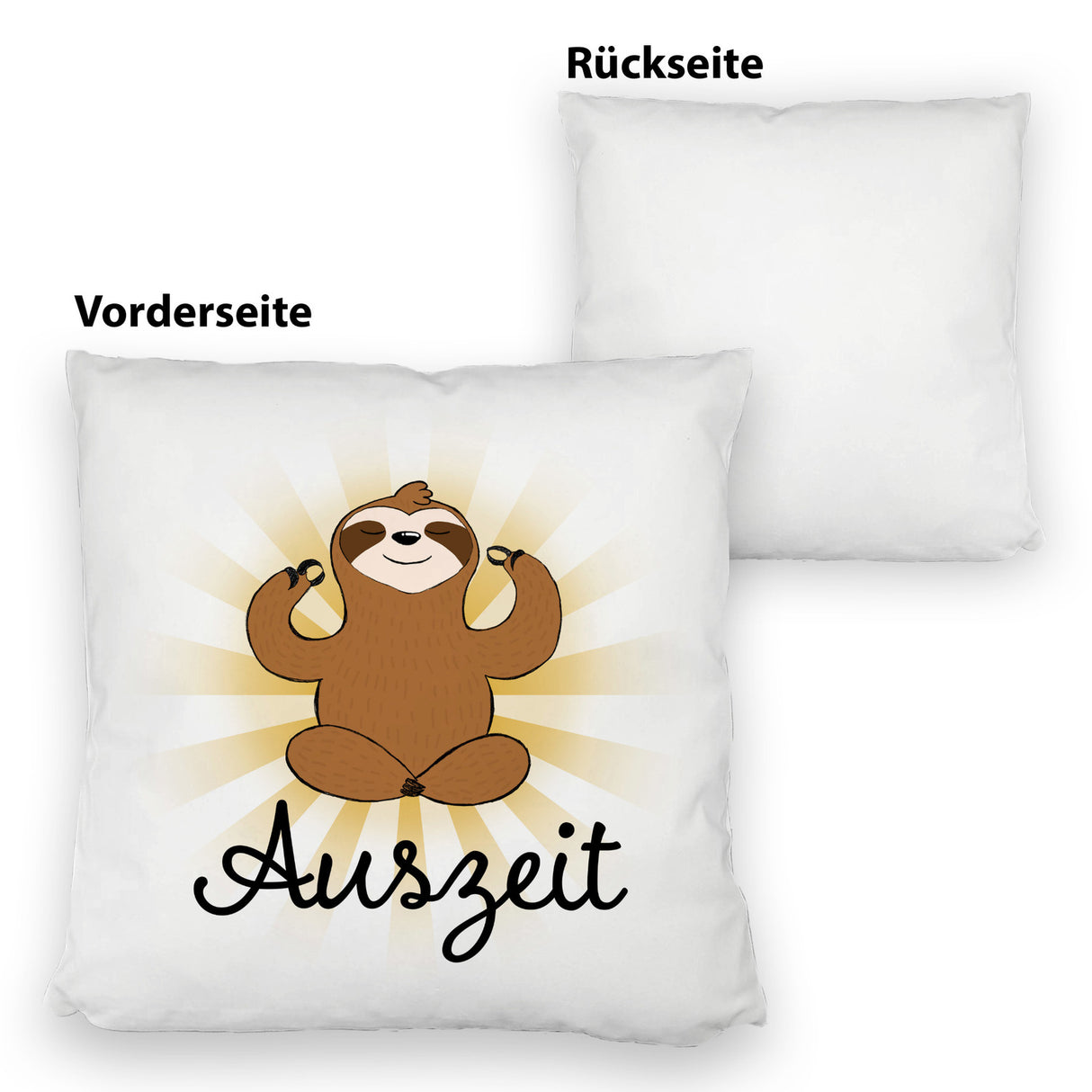 Auszeit Faultier Kissen