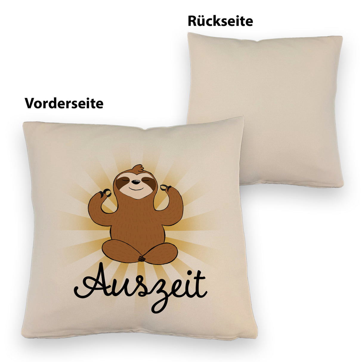 Auszeit Faultier Kissen