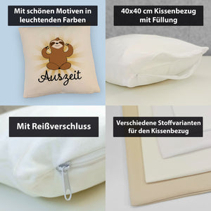 Auszeit Faultier Kissen