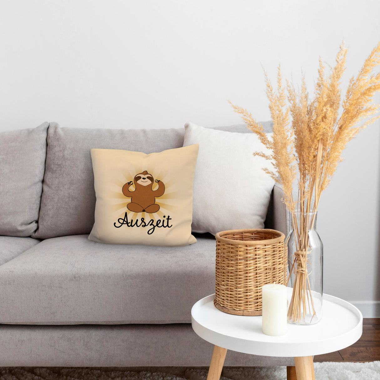 Auszeit Faultier Kissen