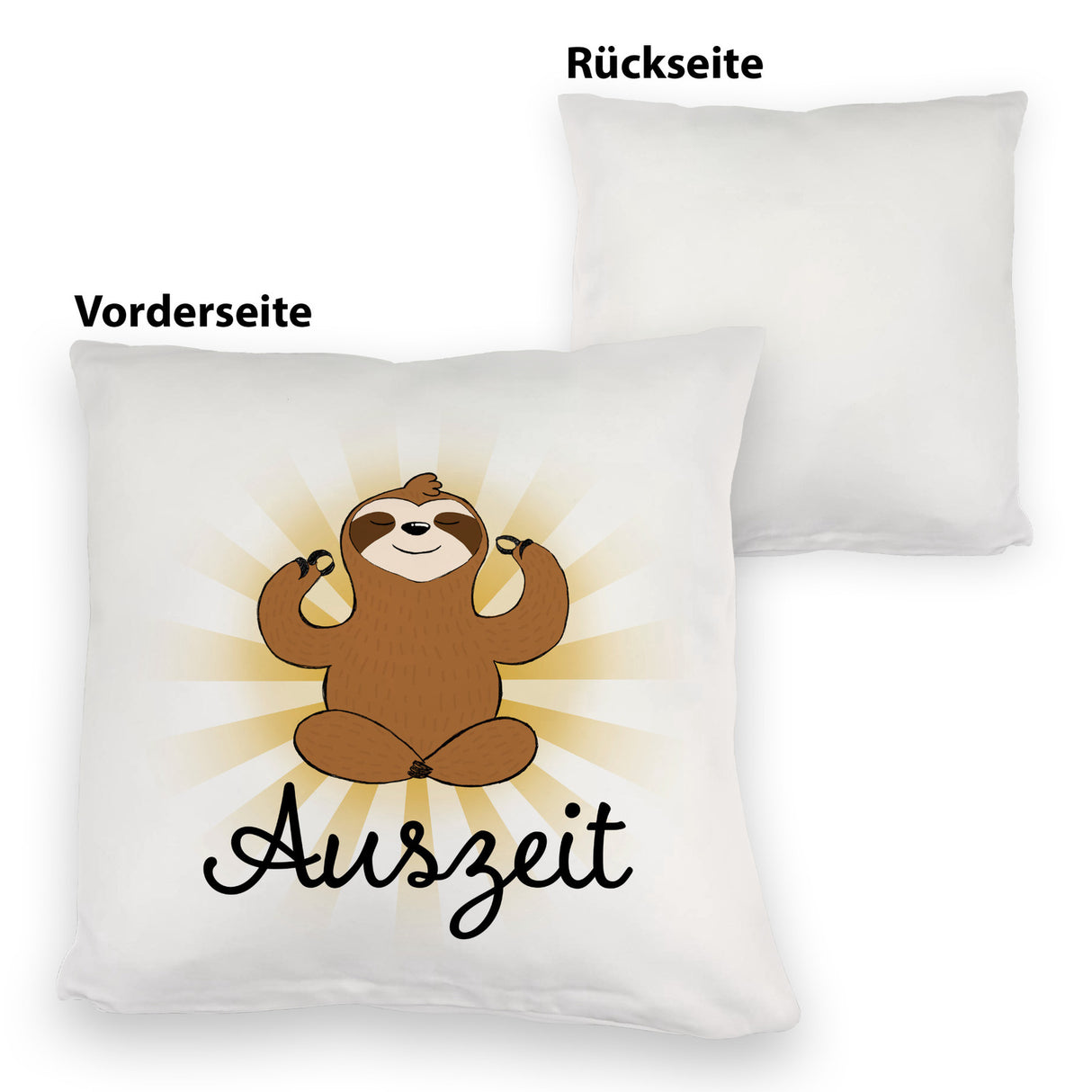 Auszeit Faultier Kissen