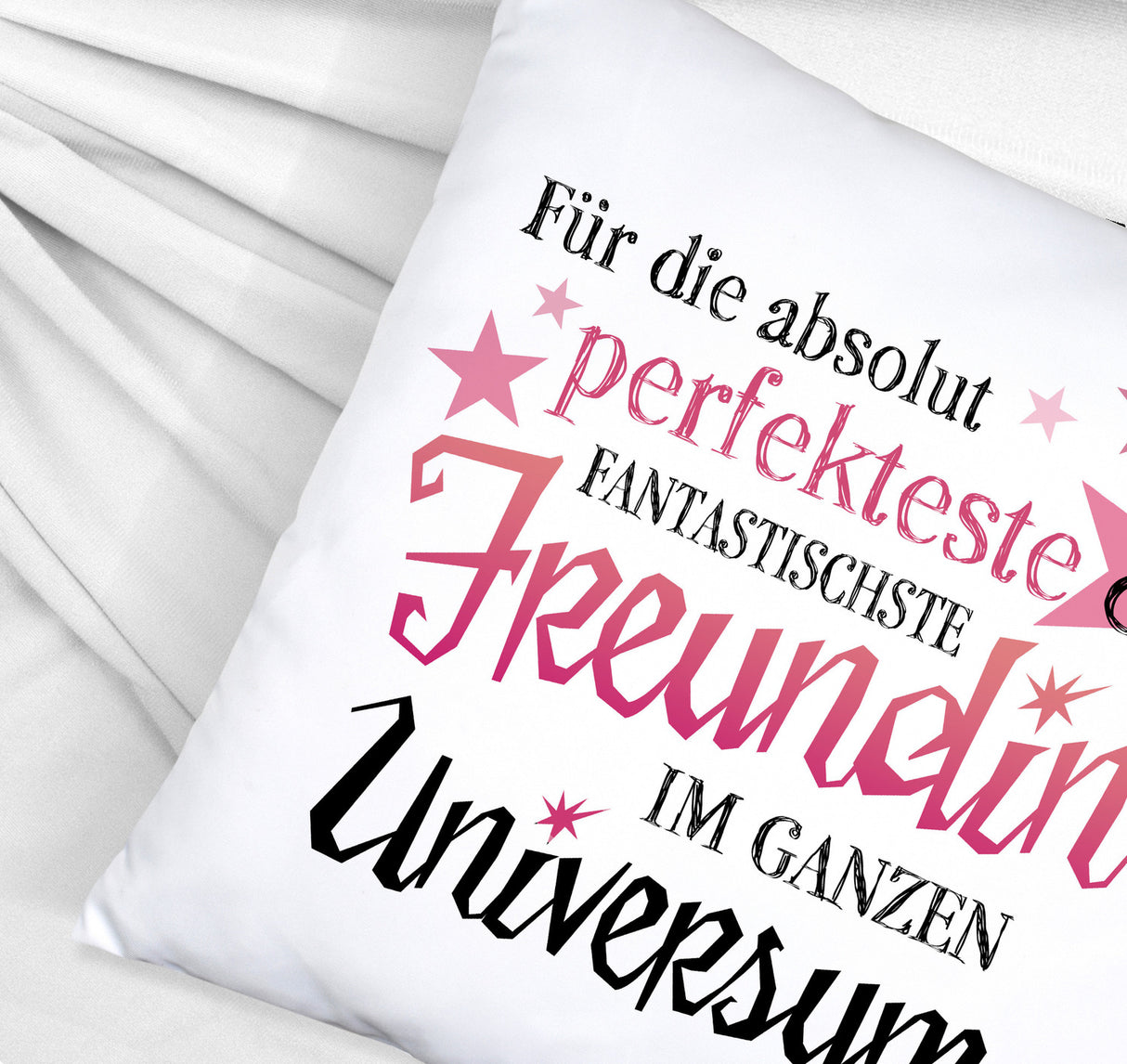 Freundschaft Kissen mit Spruch - Für die perfekteste & fantastischste Freundin