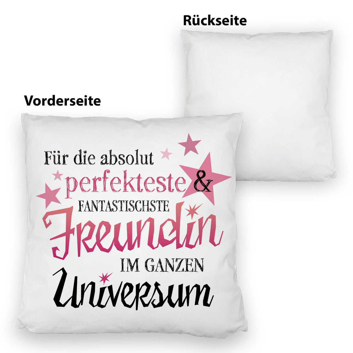 Freundschaft Kissen mit Spruch - Für die perfekteste & fantastischste Freundin