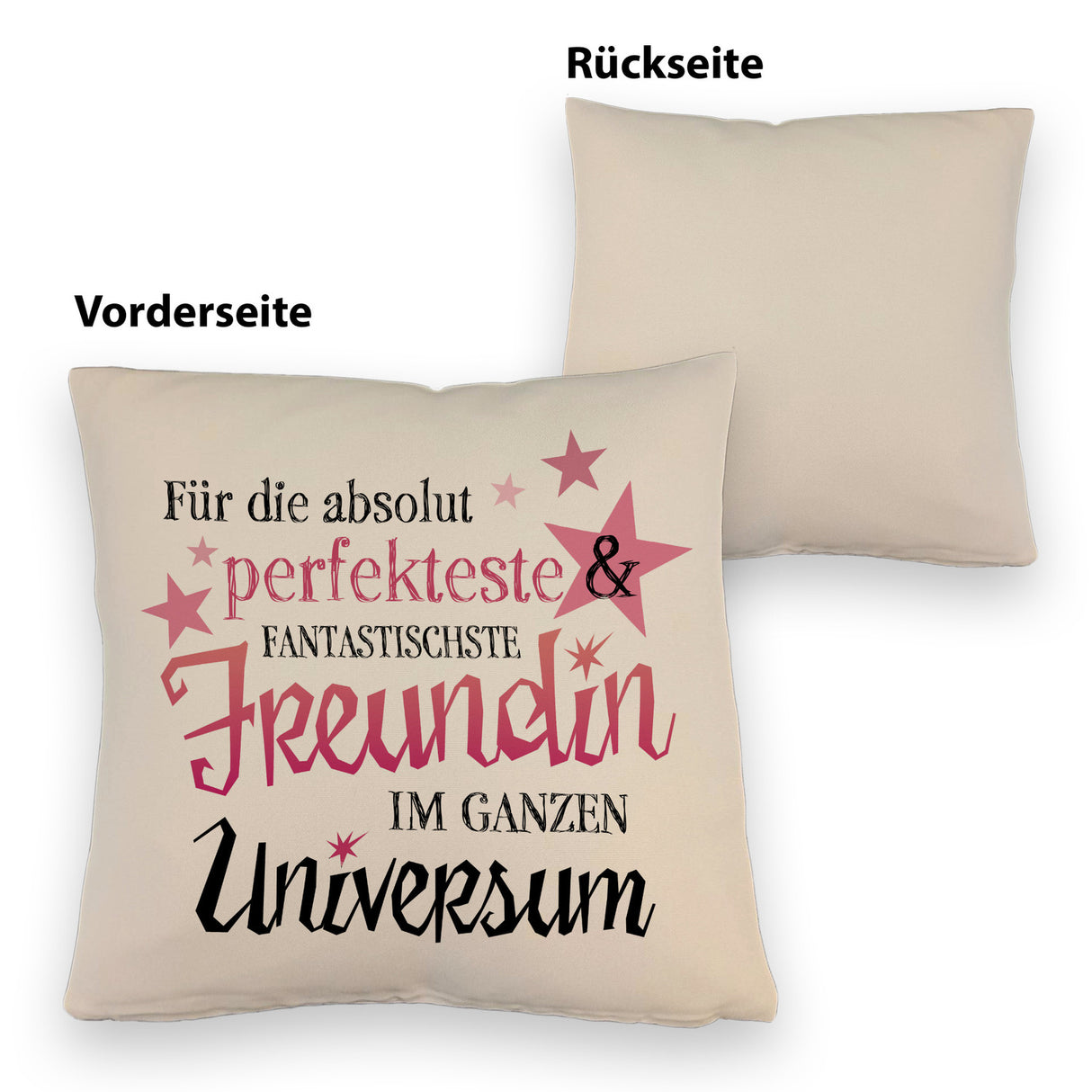Freundschaft Kissen mit Spruch - Für die perfekteste & fantastischste Freundin