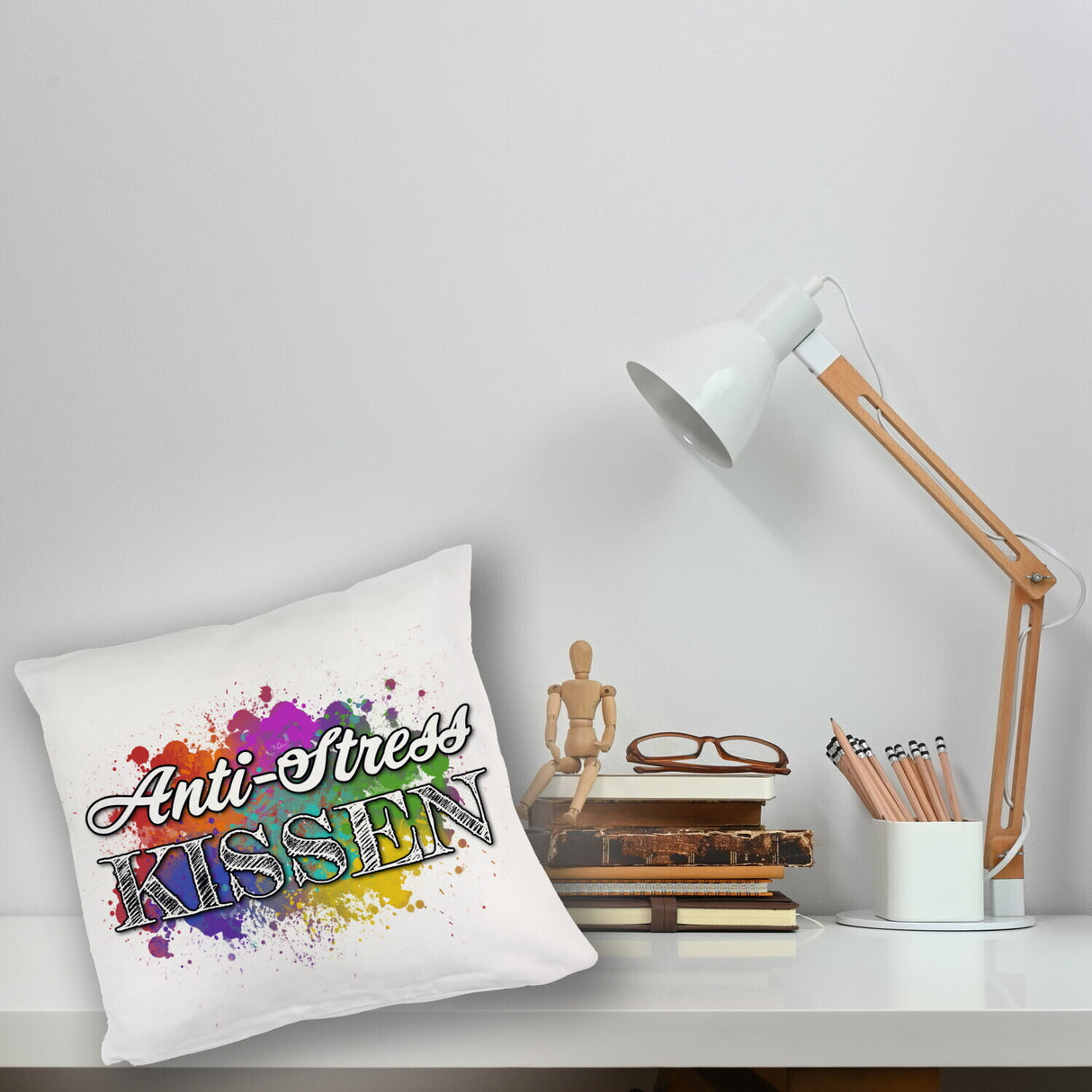 Anti-Stress Kissen - Dekoratives Kissen mit Farbflecken Motiv