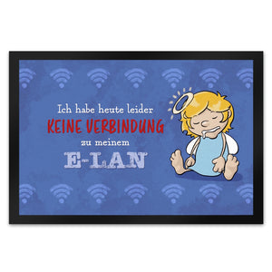 Engel Fußmatte in 35x50 cm mit Spruch - Keine Verbindung zum E-Lan