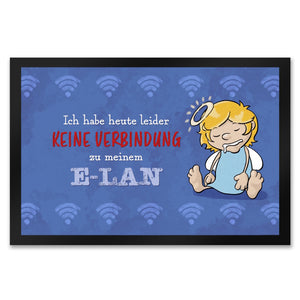 Engel Fußmatte in 35x50 cm mit Spruch - Keine Verbindung zum E-Lan
