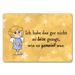 Engel Fußmatte in 35x50 cm mit Spruch - Nicht so böse gesagt, wie gemeint