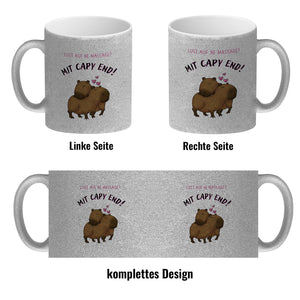 Eine Massage mit Capy End Capybara Kaffeebecher mit Spruch