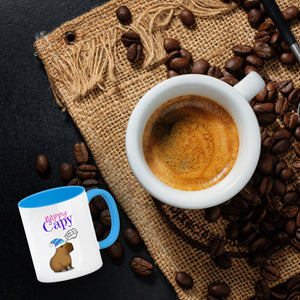 Nappy Capy Kaffeebecher mit müdem Capybara