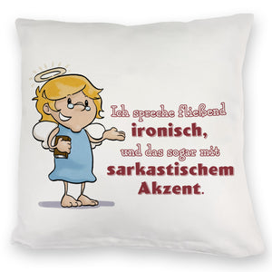 Kissen mit frechen Engel-Sprüchen