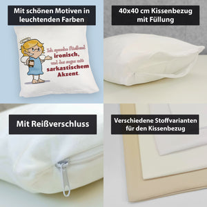 Kissen mit frechen Engel-Sprüchen