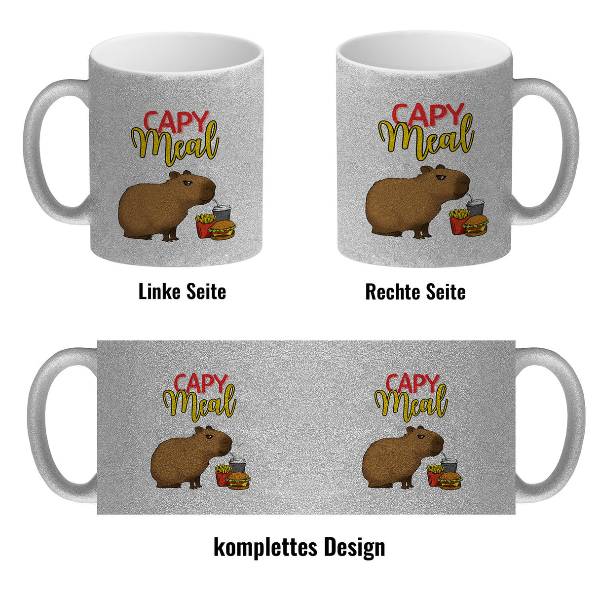 Capy Meal Fast Food Kaffeebecher mit niedlichem Capybara