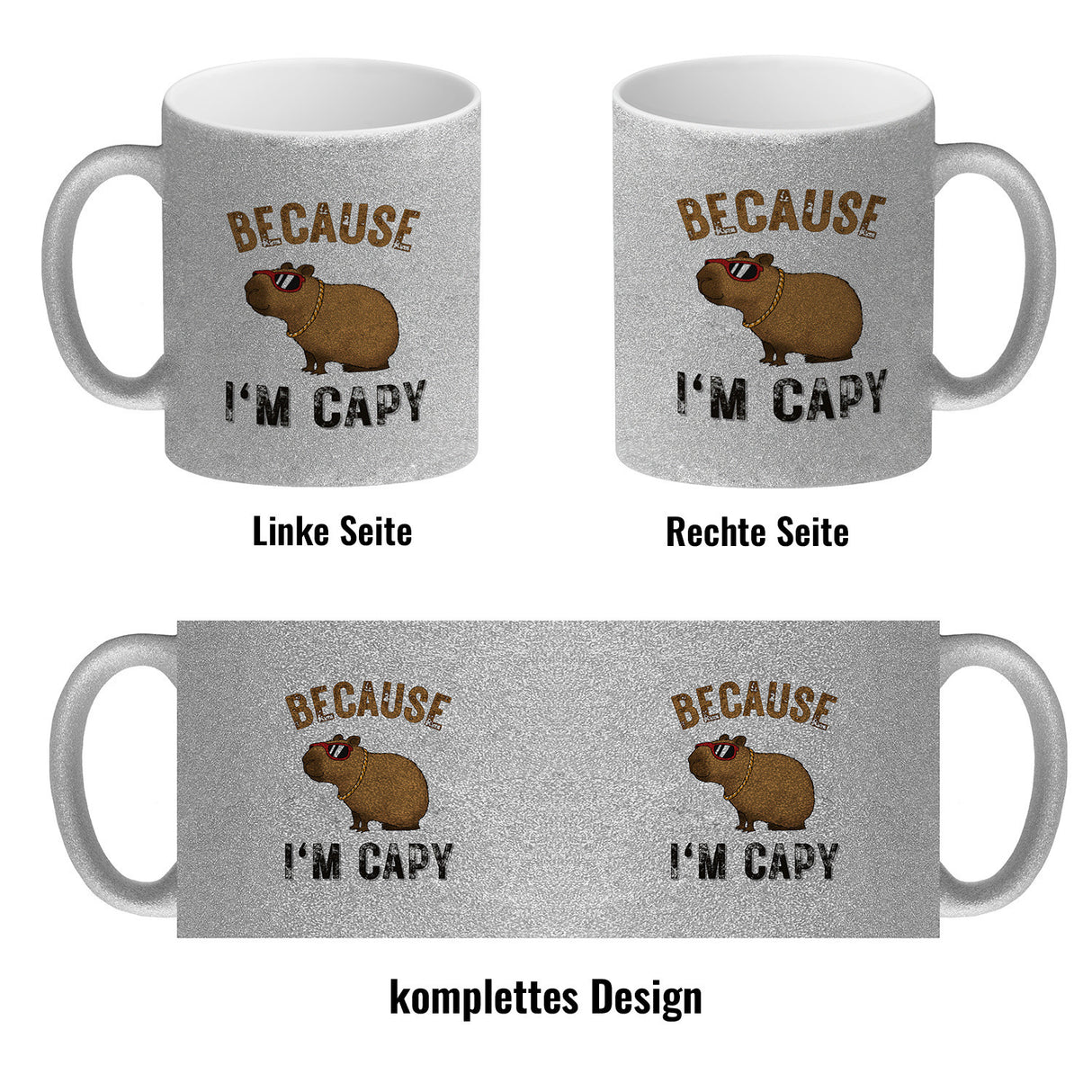 Because I´m capy Kaffeebecher mit coolem Capybara Motiv