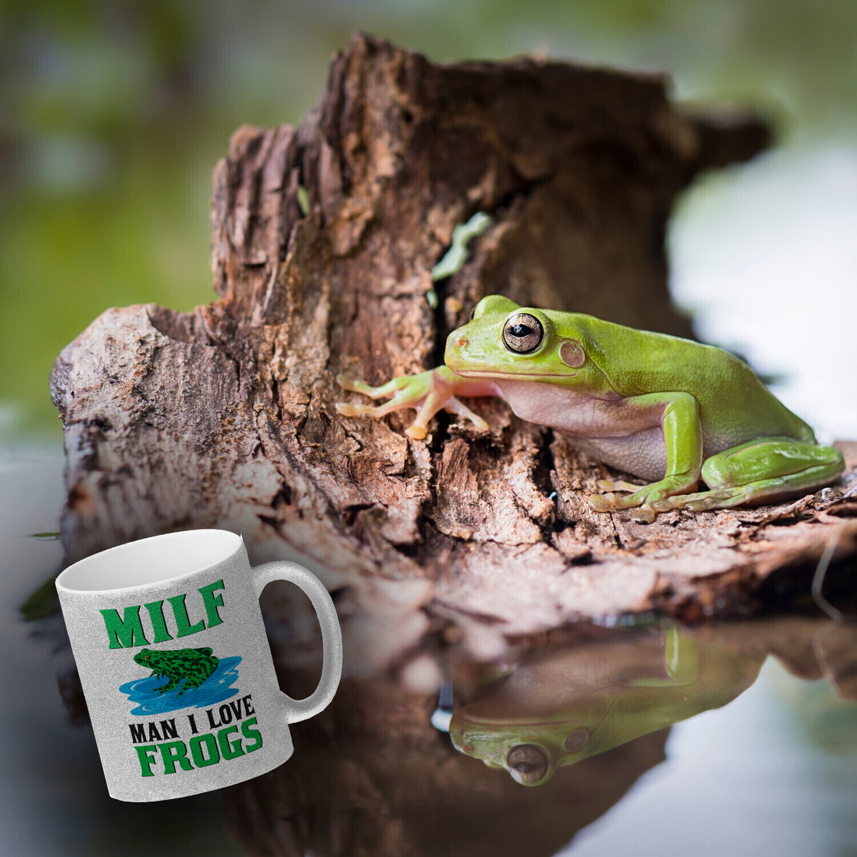MILF Frosch Kaffeebecher mit Spruch Man i love Frogs