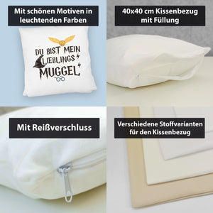 Lieblingsmuggel Kissen für Zauberschüler und Hexen