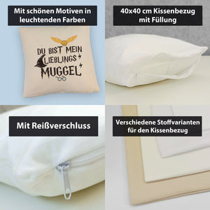 Lieblingsmuggel Kissen für Zauberschüler und Hexen