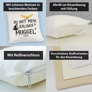 Lieblingsmuggel Kissen für Zauberschüler und Hexen