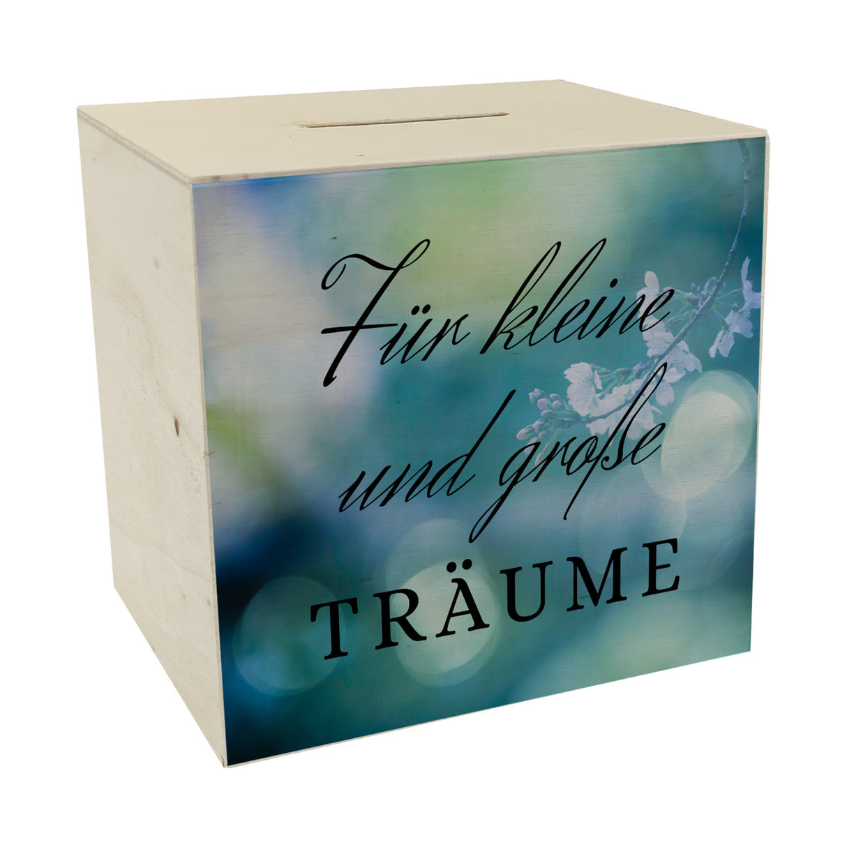 Traumerfüller Spardose mit Spruch Für kleine und große Träume
