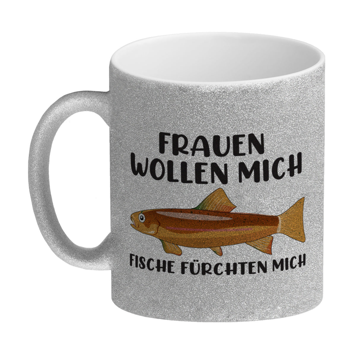 Frauenheld und Angler Kaffeebecher mit Spruch