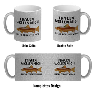 Frauenheld und Angler Kaffeebecher mit Spruch