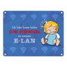 Engel Metallschild in 15x20 cm mit Spruch- Ich spreche Ironie mit Sarkasmus-Akzent