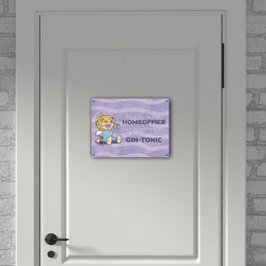 Engel Metallschild in 15x20 cm mit Spruch- Ich spreche Ironie mit Sarkasmus-Akzent