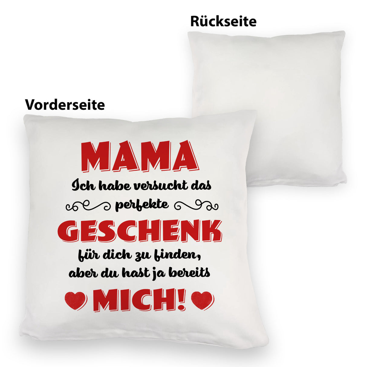 Kissen mit Spruch Mama ich habe versucht das beste Geschenk zu finden