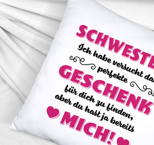 Kissen mit Spruch Mama ich habe versucht das beste Geschenk zu finden