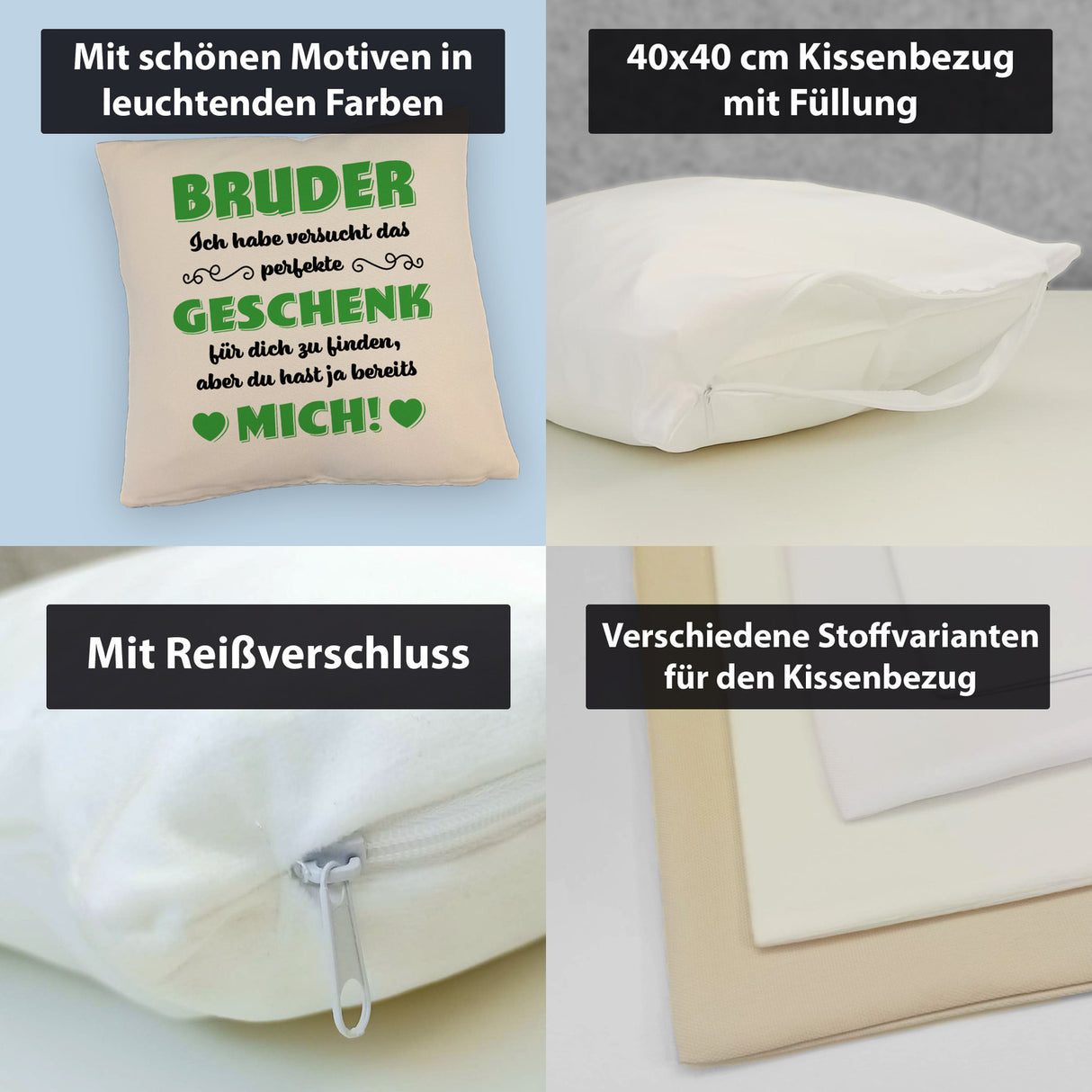Kissen mit Spruch Mama ich habe versucht das beste Geschenk zu finden