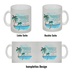 Strandkorb und Meerblick Kaffeebecher mit Spruch