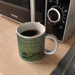 Ich bin auf dem Dorf groß geworden Kaffeebecher mit Spruch
