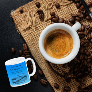 Ich bin auf dem Dorf groß geworden Kaffeebecher mit Spruch