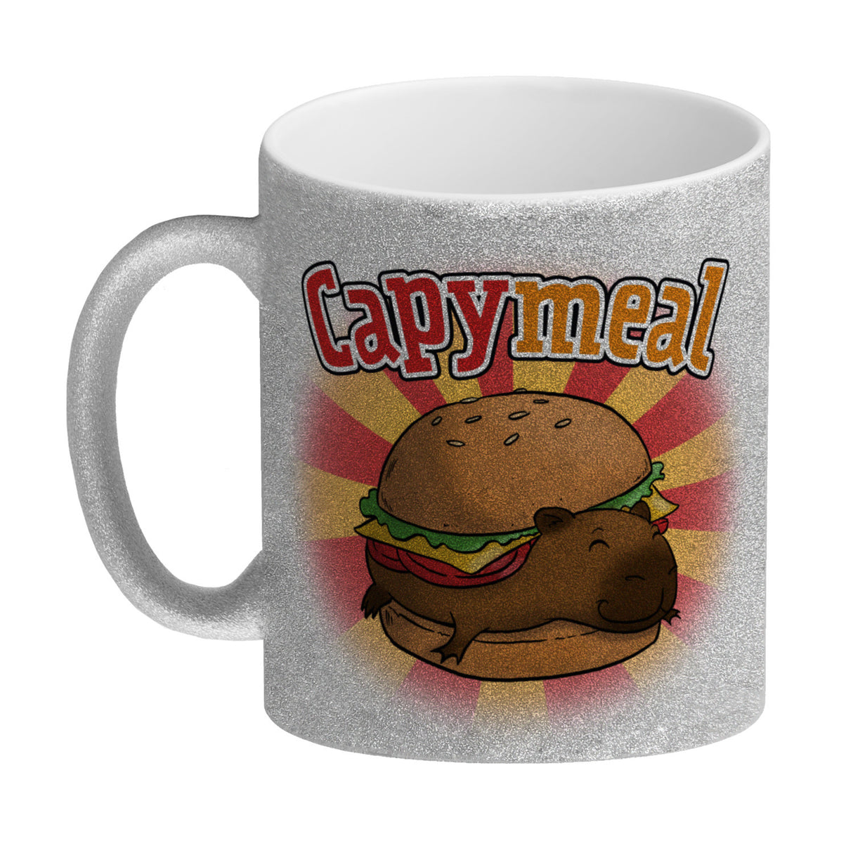Capymeal Kaffeebecher mit Capybara Motiv für Fastfood Junkies