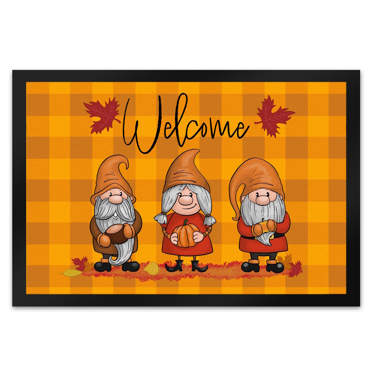 Welcome Wichtel Fußmatte in 35x50 cm in herbstlichen Farben