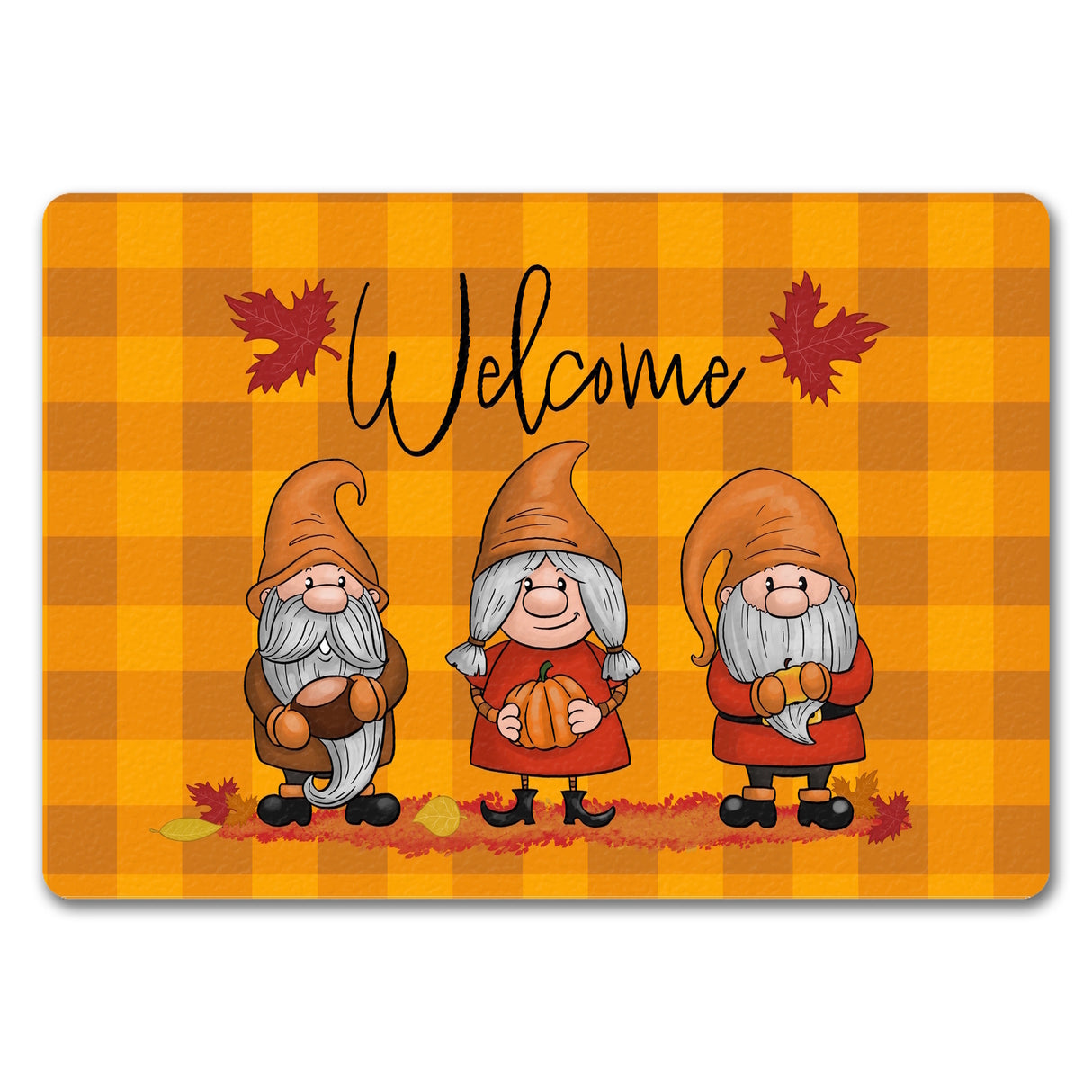 Welcome Wichtel Fußmatte in 35x50 cm in herbstlichen Farben