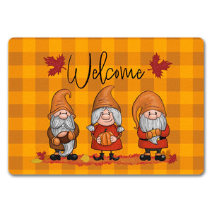 Welcome Wichtel Fußmatte in 35x50 cm in herbstlichen Farben