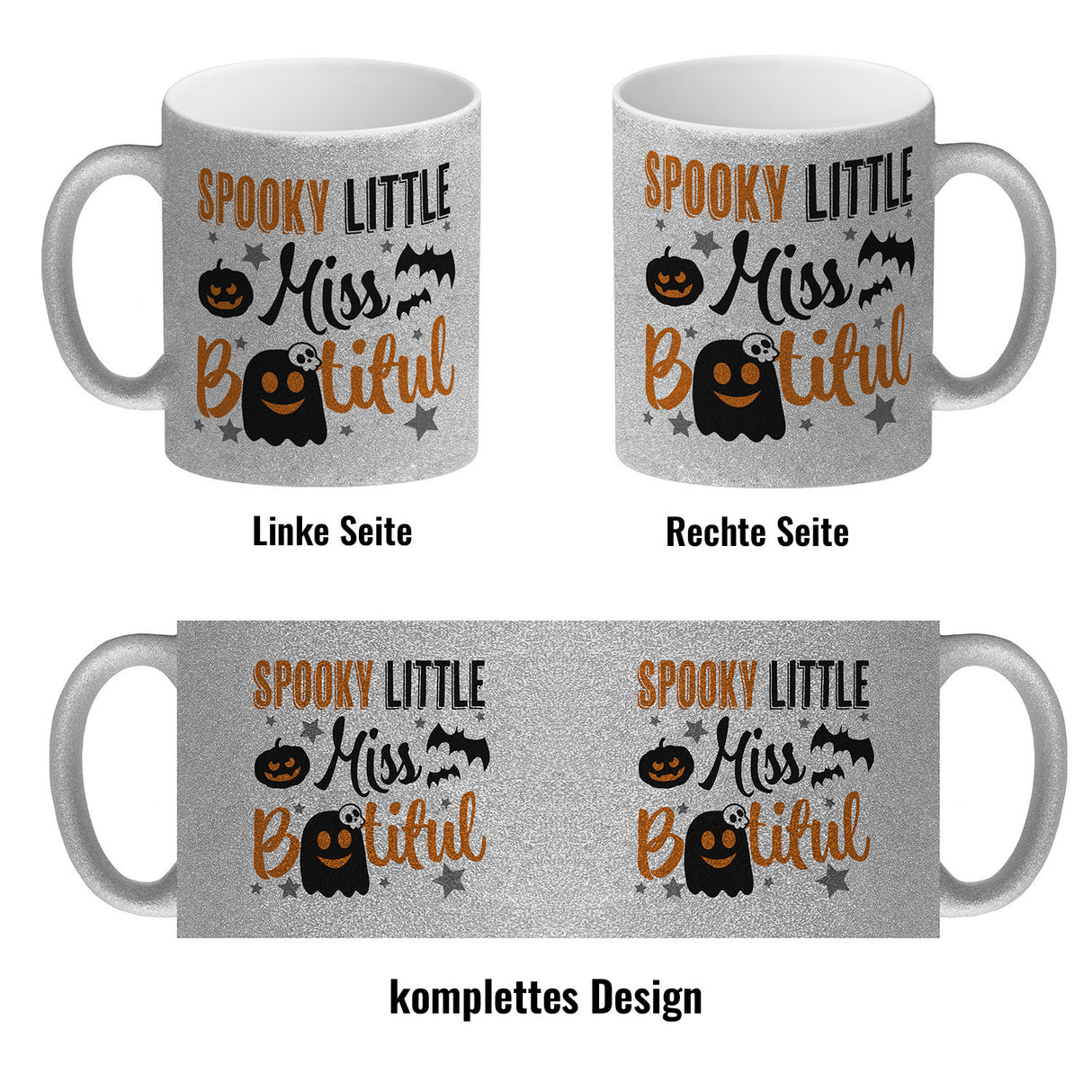 Geister Kaffeebecher mit Spruch- Spooky little Miss Bootiful